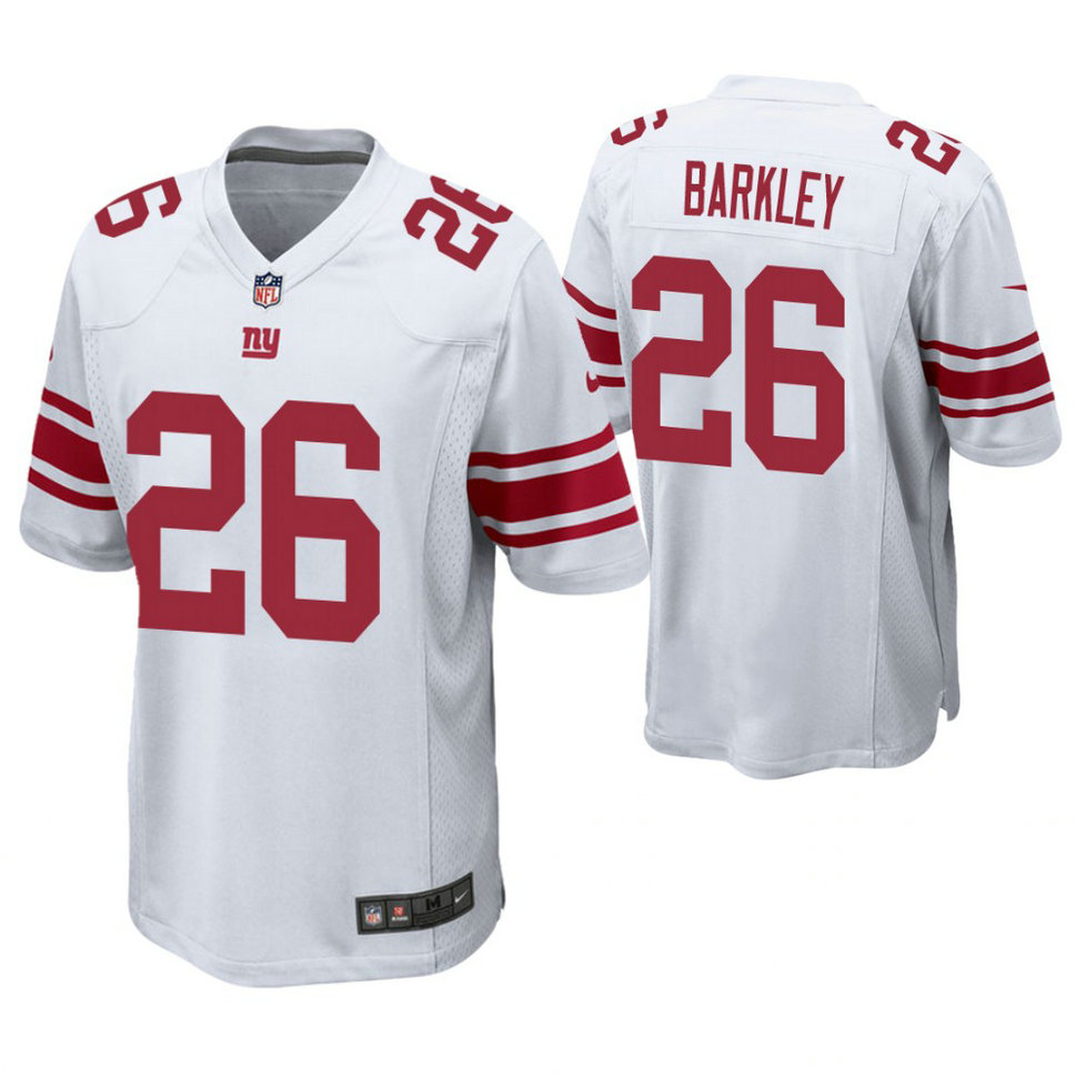 New York Giants #26 Saquon Barkley White Game Jersey New York Giants #26 Saquon Barkley White Game Jersey