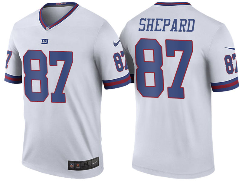 New York Giants #87 Sterling Shepard White Color Rush Legend Jersey New York Giants #87 Sterling Shepard White Color Rush Legend Jersey