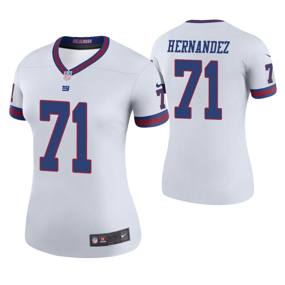 Women New York Giants #71 Will Hernandez White Color Rush Legend Jersey Women New York Giants #71 Will Hernandez White Color Rush Legend Jersey