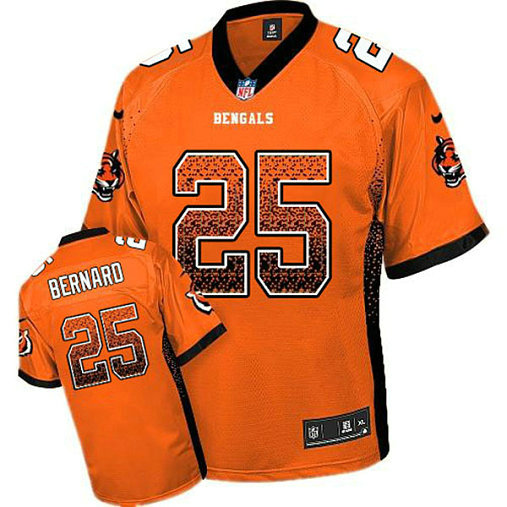 Cincinnati Bengals #25 Giovani Bernard Orange Drift Fashion Jersey Cincinnati Bengals #25 Giovani Bernard Orange Drift Fashion Jersey