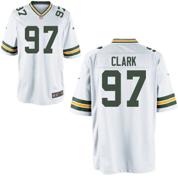 Green Bay Packers #97 Kenny Clark White Game Jersey Green Bay Packers #97 Kenny Clark White Game Jersey