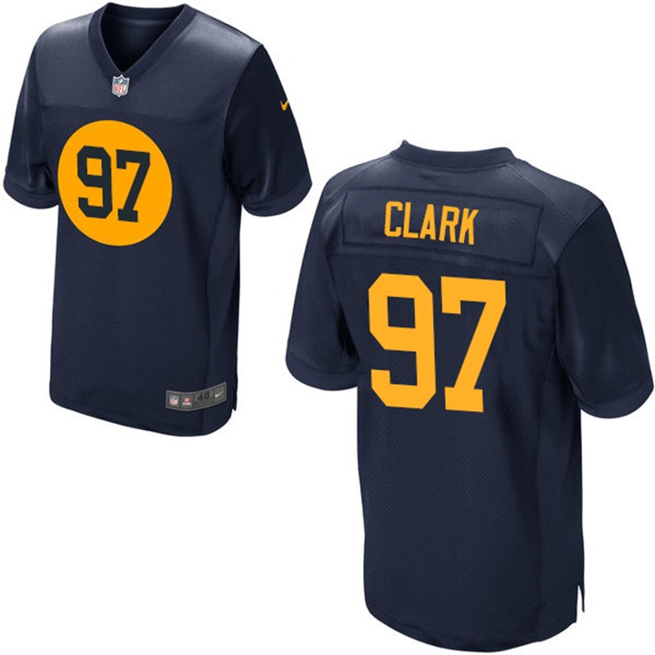 Green Bay Packers #97 Kenny Clark Navy Blue Elite Jersey Green Bay Packers #97 Kenny Clark Navy Blue Elite Jersey