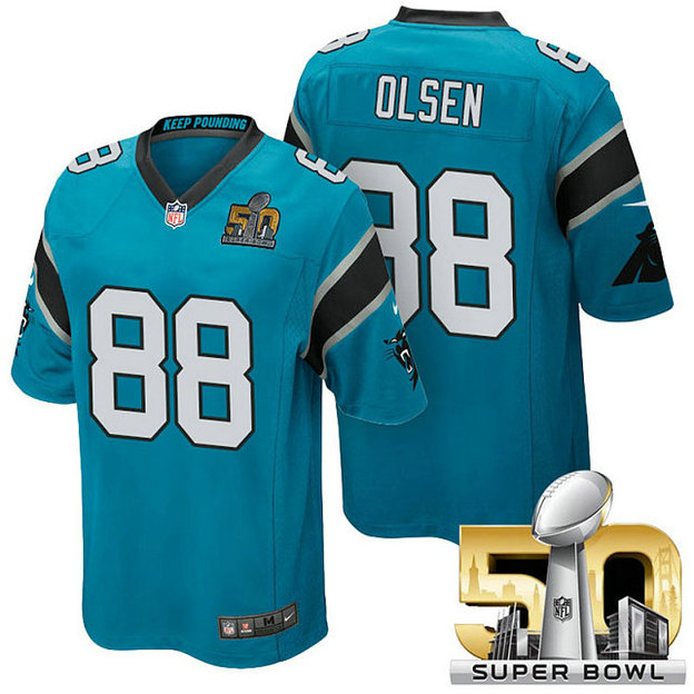 NFC Champions Carolina Panthers #88 Greg Olsen Blue 2016 Super Bowl 50 Limited Jersey NFC Champions Carolina Panthers #88 Greg Olsen Blue 2016 Super Bowl 50 Limited Jersey