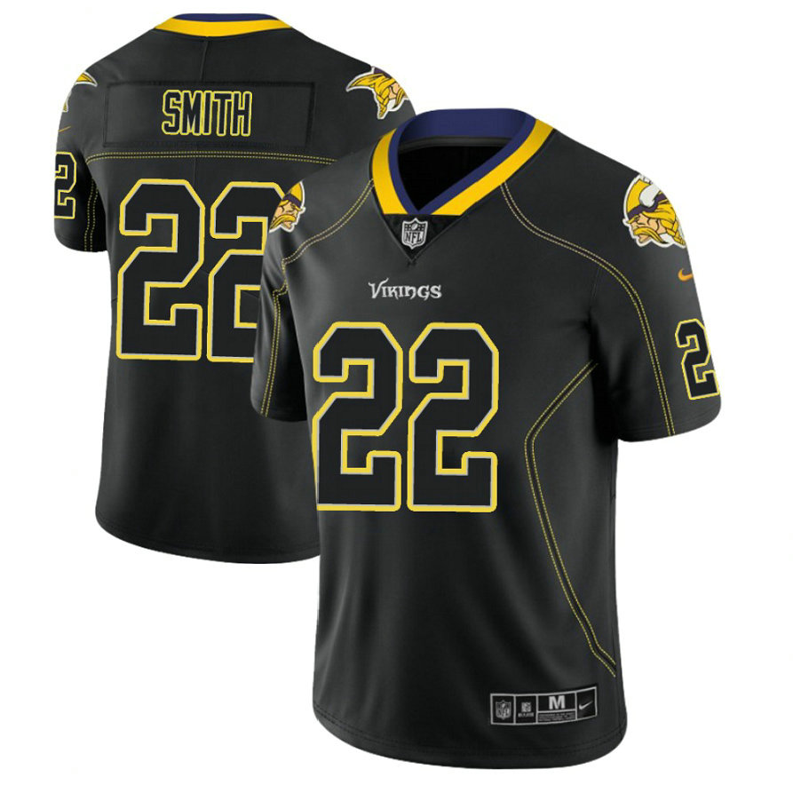Minnesota Vikings #22 Harrison Smith 2018 Lights Out Color Rush Limited Black Jersey