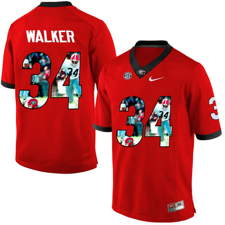 Herchel Walker #34 Georgia Bulldogs Red College Football Jersey Herchel Walker #34 Georgia Bulldogs Red College Football Jersey
