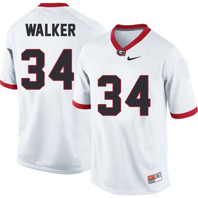 Herschel Walker #34 Georgia Bulldogs White College Football Jersey
