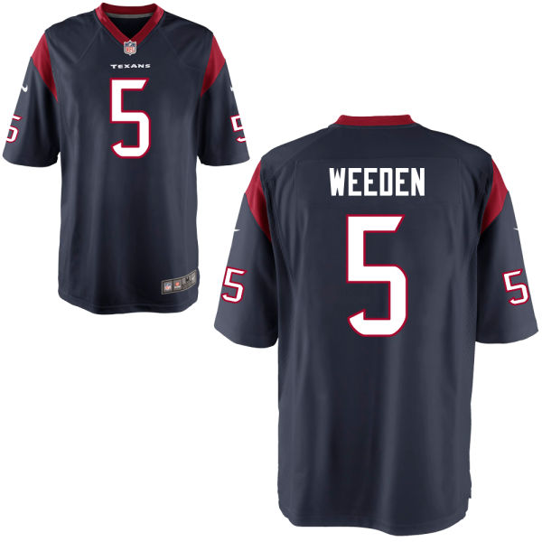 Houston Texans #5 Brandon Weeden Navy Game Jersey Houston Texans #5 Brandon Weeden Navy Game Jersey