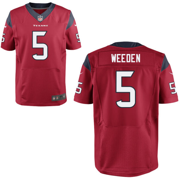 Houston Texans #5 Brandon Weeden Red Alternate Elite Jersey Houston Texans #5 Brandon Weeden Red Alternate Elite Jersey