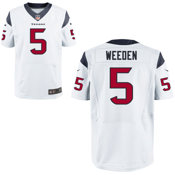Houston Texans #5 Brandon Weeden White Elite Jersey Houston Texans #5 Brandon Weeden White Elite Jersey