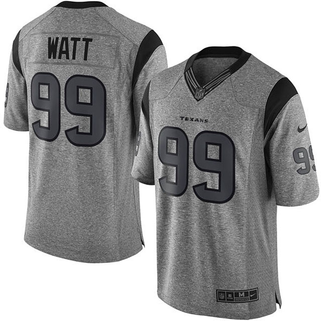Houston Texans #99 J.J. Watt Gridiron Gray Limited Jersey