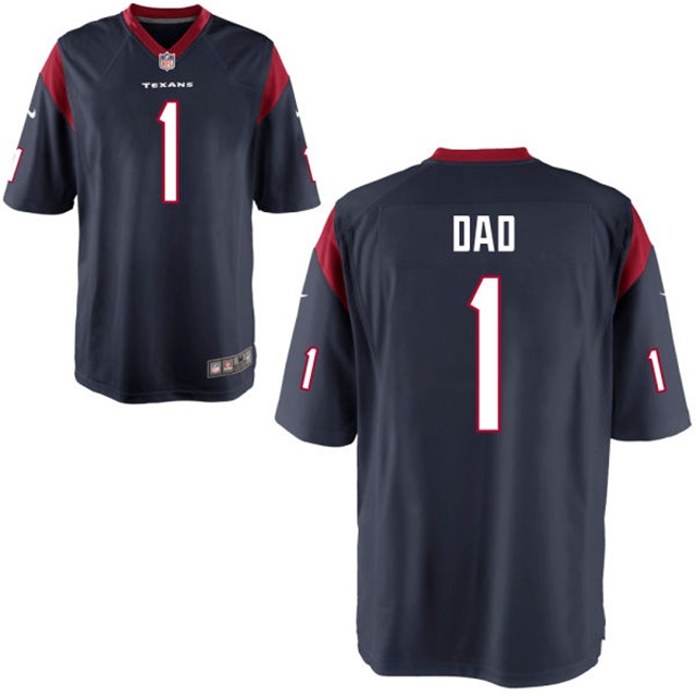 Houston Texans Navy #1 Dad Jersey - Father's Day