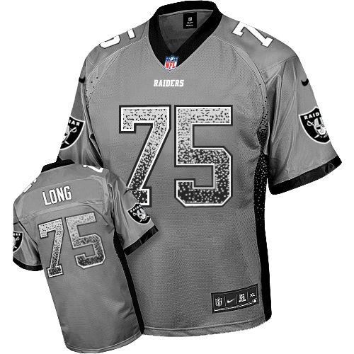 Oakland Raiders #75 Howie Long Grey Drift Fashion Jersey Oakland Raiders #75 Howie Long Grey Drift Fashion Jersey