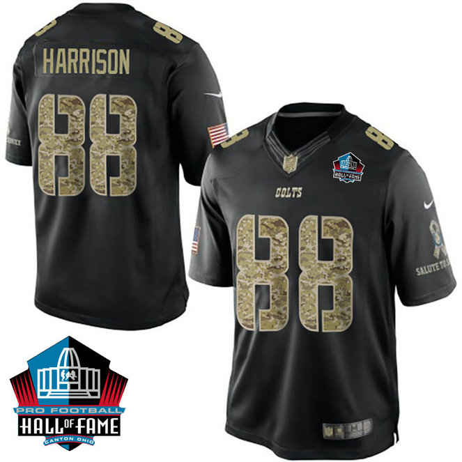 Indianapolis Colts #88 Marvin Harrison Black Salute To Service Jersey