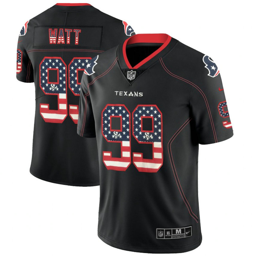 Houston Texans #99 J. J. Watt Black 2018 USA Flag Fashion Color Rush Limited Jersey Houston Texans #99 J. J. Watt Black 2018 USA Flag Fashion Color Rush Limited Jersey