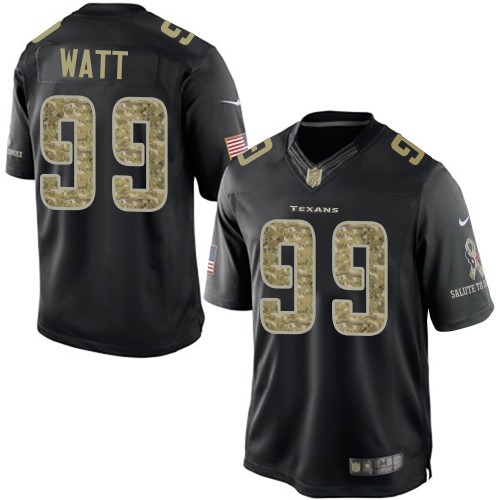 Houston Texans #99 J.J. Watt Black Salute To Service Jersey