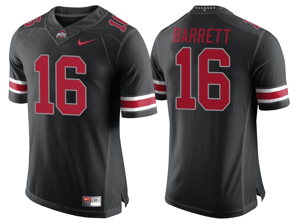J.T. Barrett #16 Ohio State Buckeyes Black Limited College Football Jersey