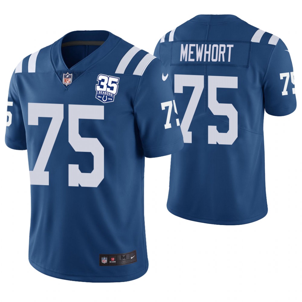 Indianapolis Colts #75 Jack Mewhort Royal 35th Anniversary Vapor Untouchable Limited Player Jersey Indianapolis Colts #75 Jack Mewhort Royal 35th Anniversary Vapor Untouchable Limited Player Jersey