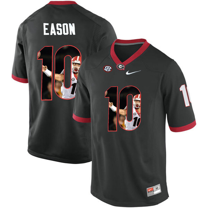 Jacob Eason #10 Georgia Bulldogs Black College Football Jersey Jacob Eason #10 Georgia Bulldogs Black College Football Jersey