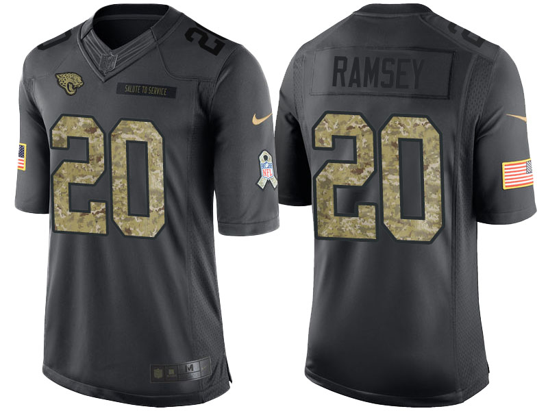 Jacksonville Jaguars #20 Jalen Ramsey Camo Anthracite 2016 Salute to Service Limited Jersey Jacksonville Jaguars #20 Jalen Ramsey Camo Anthracite 2016 Salute to Service Limited Jersey