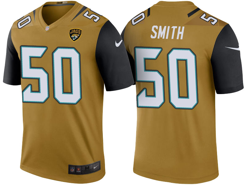 Jacksonville Jaguars #50 Telvin Smith Gold Color Rush Legend Jersey Jacksonville Jaguars #50 Telvin Smith Gold Color Rush Legend Jersey