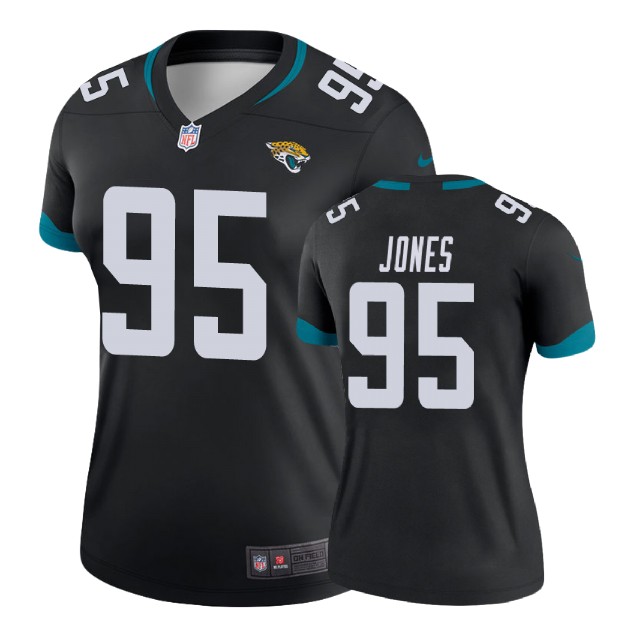 Women Jacksonville Jaguars #95 Abry Jones Black New 2018 Legend Jersey Women Jacksonville Jaguars #95 Abry Jones Black New 2018 Legend Jersey