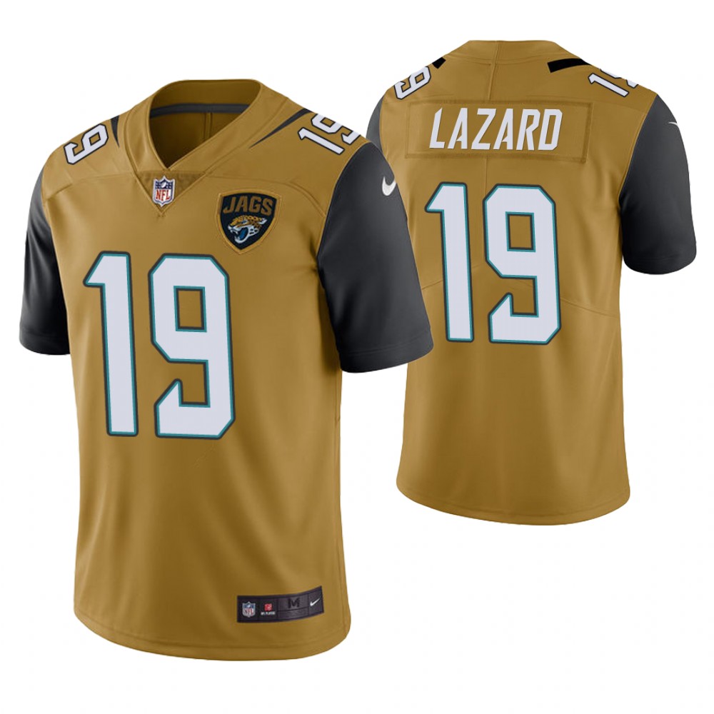 Jacksonville Jaguars #19 Allen Lazard Gold Vapor Untouchable Color Rush Limited Player Jersey Jacksonville Jaguars #19 Allen Lazard Gold Vapor Untouchable Color Rush Limited Player Jersey