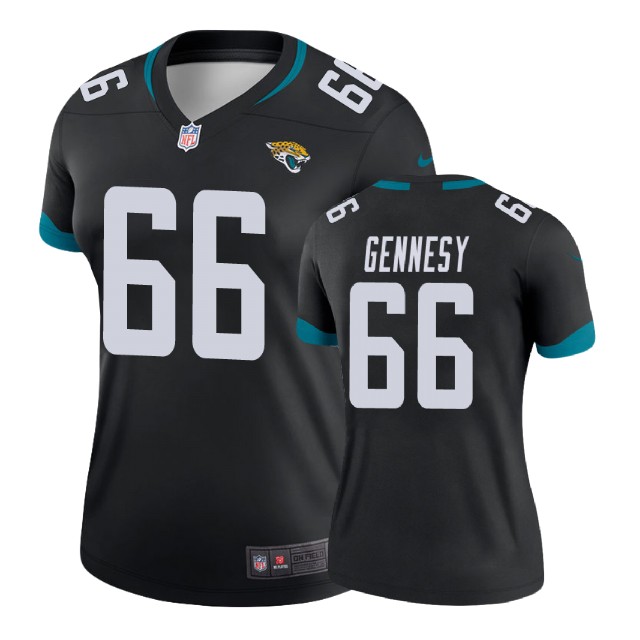 Women Jacksonville Jaguars #66 Avery Gennesy Black New 2018 Legend Jersey