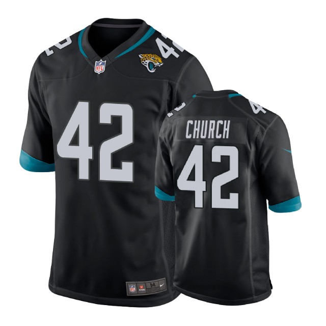 Jacksonville Jaguars #42 Barry Church Black New 2018 Game Jersey Jacksonville Jaguars #42 Barry Church Black New 2018 Game Jersey