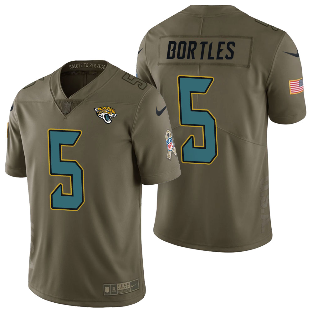 Jacksonville Jaguars #5 Blake Bortles Olive 2017 Salute to Service Limited Jersey