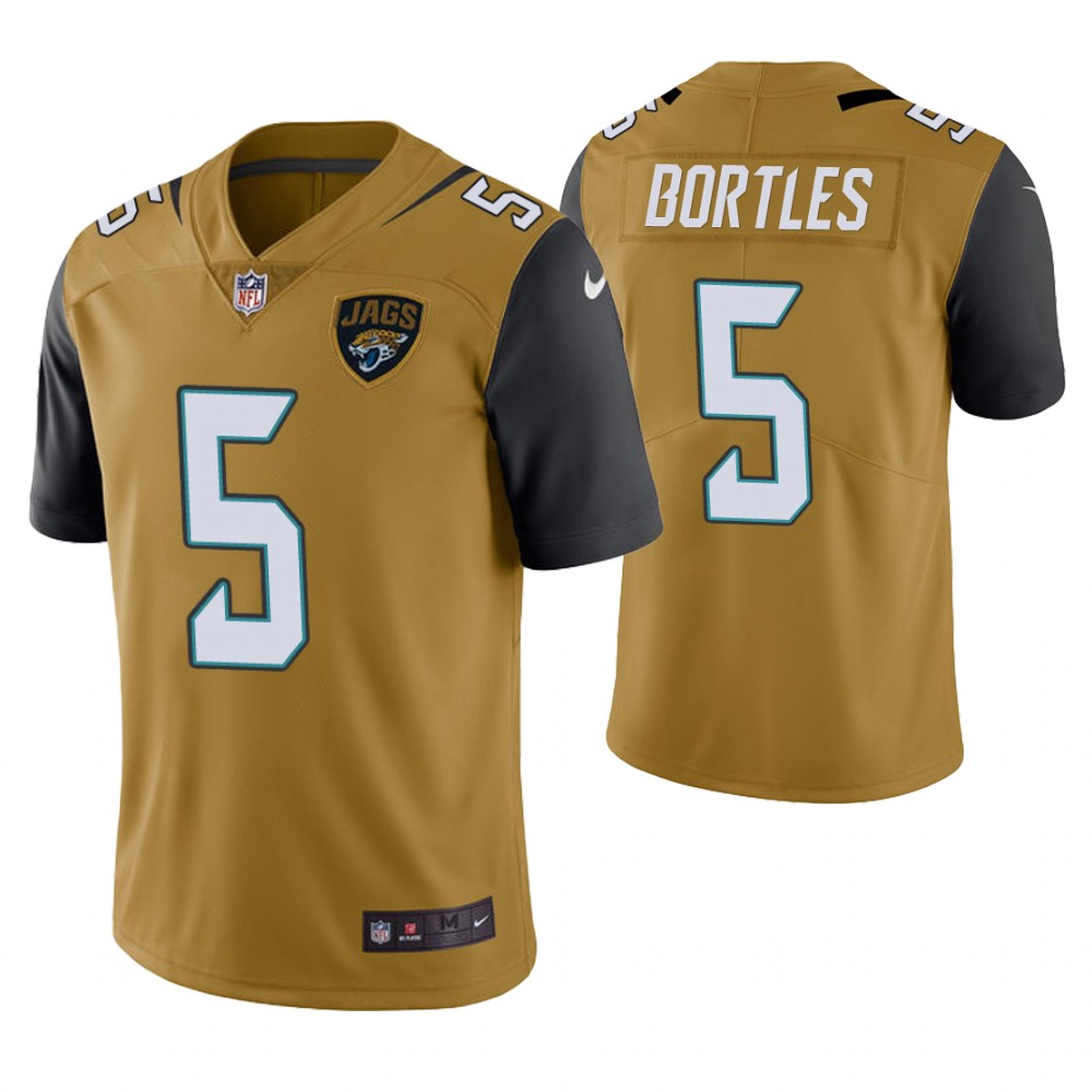 Jacksonville Jaguars #5 Blake Bortles Gold Vapor Untouchable Color Rush Limited Player Jersey
