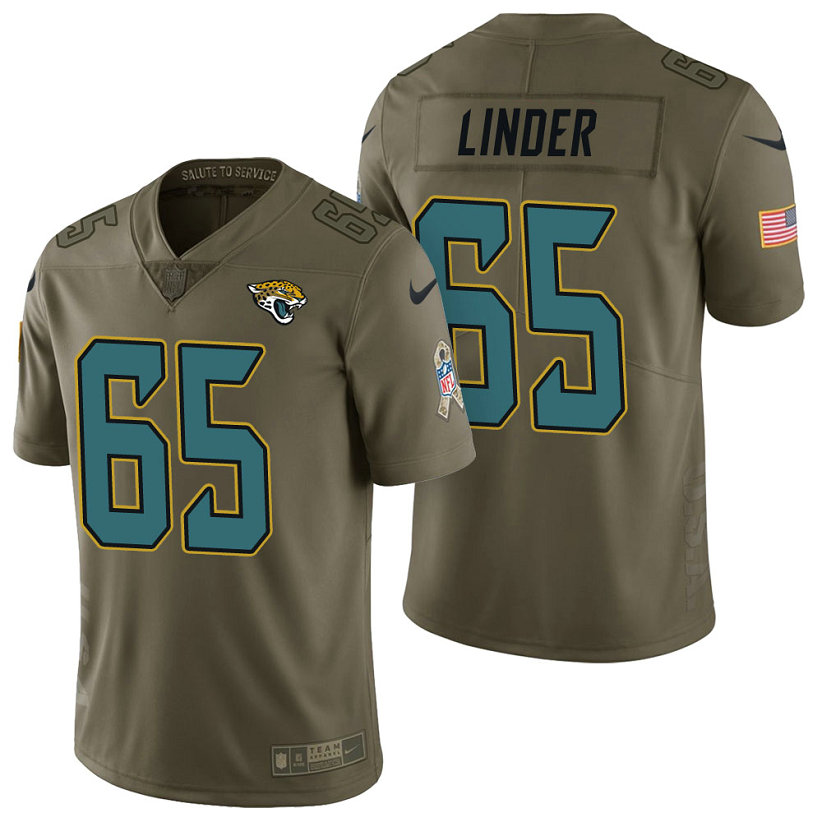 Jacksonville Jaguars #65 Brandon Linder Olive 2017 Salute to Service Limited Jersey Jacksonville Jaguars #65 Brandon Linder Olive 2017 Salute to Service Limited Jersey