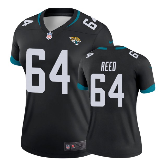 Women Jacksonville Jaguars #64 Chris Reed Black New 2018 Legend Jersey Women Jacksonville Jaguars #64 Chris Reed Black New 2018 Legend Jersey