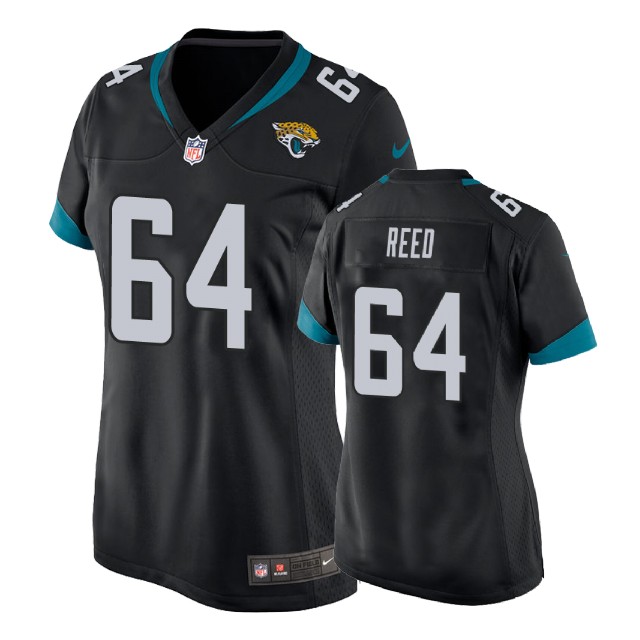 Women Jacksonville Jaguars #64 Chris Reed Black New 2018 Game Jersey Women Jacksonville Jaguars #64 Chris Reed Black New 2018 Game Jersey