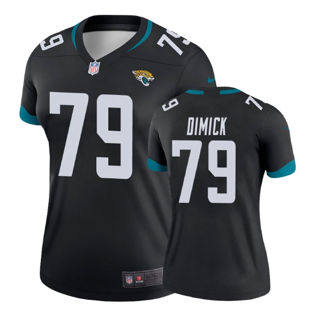Women Jacksonville Jaguars #79 Hunter Dimick Black New 2018 Legend Jersey