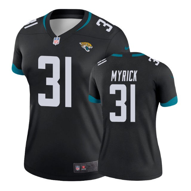 Women Jacksonville Jaguars #31 Jalen Myrick Black New 2018 Legend Jersey