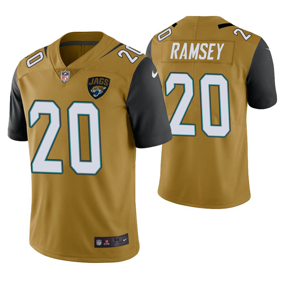 Jacksonville Jaguars #20 Jalen Ramsey Gold Vapor Untouchable Color Rush Limited Player Jersey