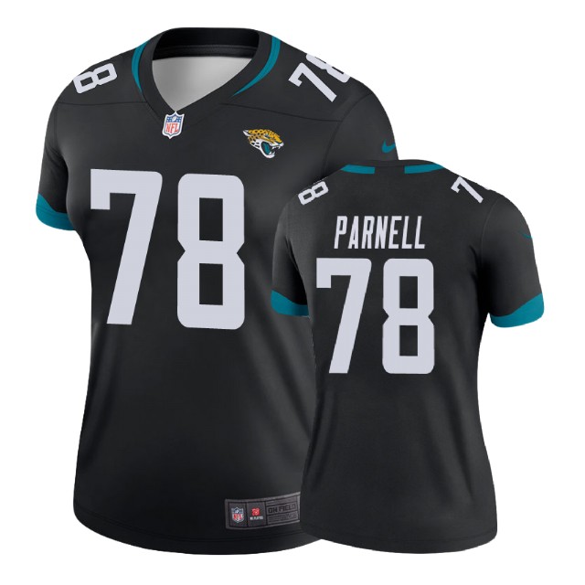 Women Jacksonville Jaguars #78 Jermey Parnell Black New 2018 Legend Jersey Women Jacksonville Jaguars #78 Jermey Parnell Black New 2018 Legend Jersey