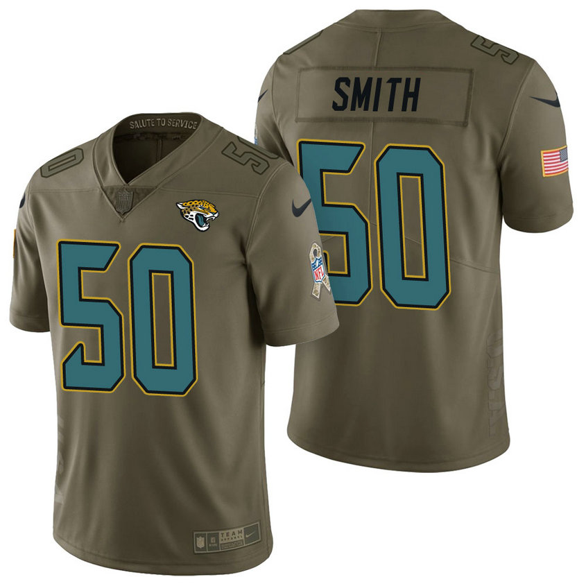 Jacksonville Jaguars #50 Telvin Smith Olive 2017 Salute to Service Limited Jersey