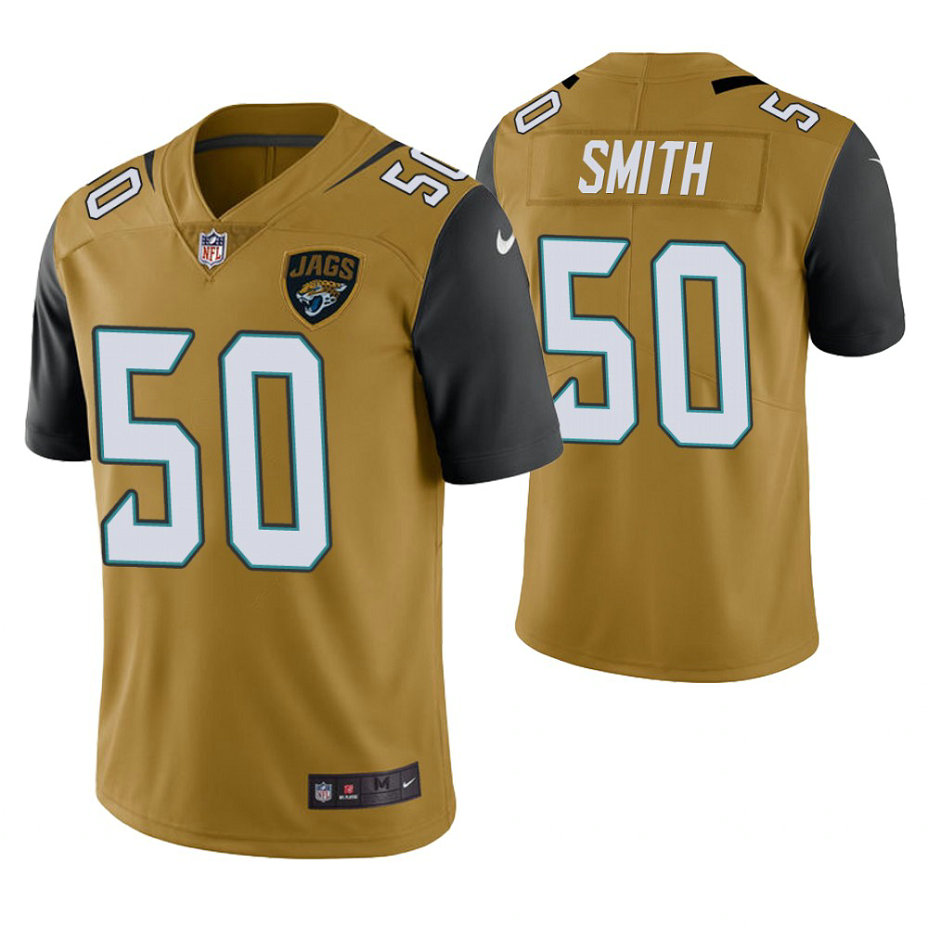 Jacksonville Jaguars #50 Telvin Smith Gold Vapor Untouchable Color Rush Limited Player Jersey