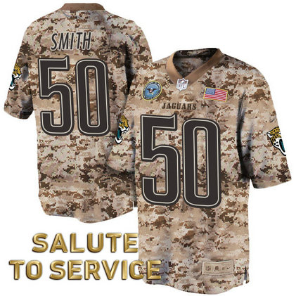 Jacksonville Jaguars #50 Telvin Smith Salute to Service Desert Camo Jersey Jacksonville Jaguars #50 Telvin Smith Salute to Service Desert Camo Jersey