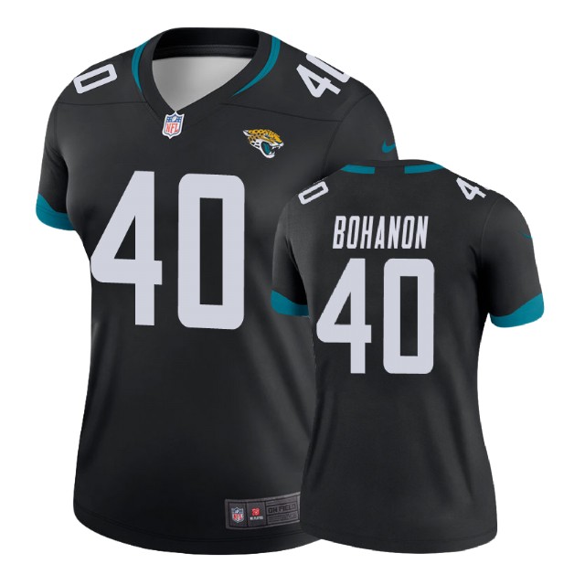Women Jacksonville Jaguars #40 Tommy Bohanon Black New 2018 Legend Jersey Women Jacksonville Jaguars #40 Tommy Bohanon Black New 2018 Legend Jersey