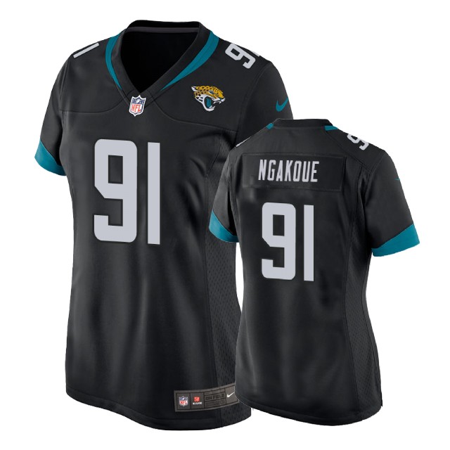 Women Jacksonville Jaguars #91 Yannick Ngakoue Black New 2018 Game Jersey