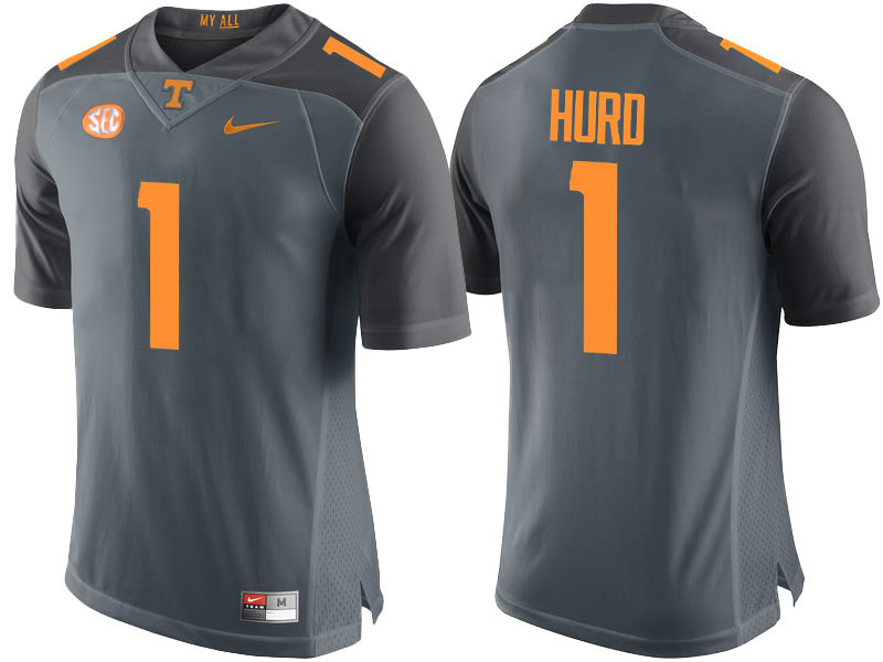 Jalen Hurd #1 Tennessee Volunteers Gray College Football Jersey