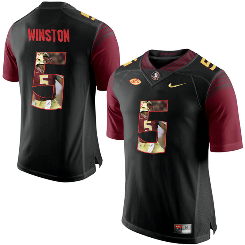 Jameis Winston #5 Florida State Seminoles Black College Football Jersey Jameis Winston #5 Florida State Seminoles Black College Football Jersey
