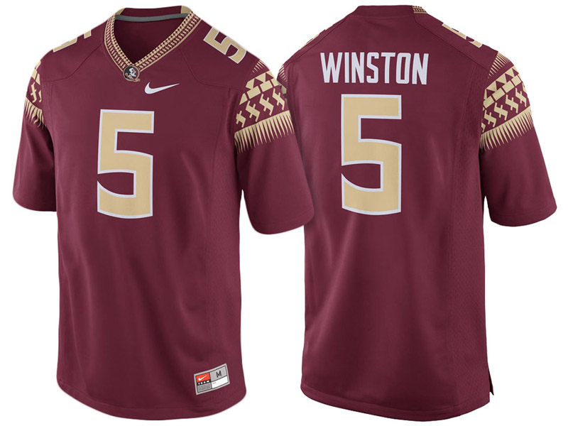 Jameis Winston #5 Florida State Seminoles Garnet College Football Jersey Jameis Winston #5 Florida State Seminoles Garnet College Football Jersey
