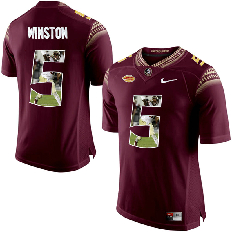 Jameis Winston #5 Florida State Seminoles Red College Football Jersey Jameis Winston #5 Florida State Seminoles Red College Football Jersey