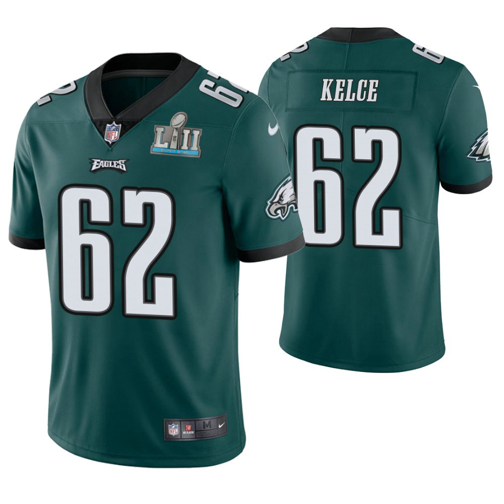 Philadelphia Eagles #62 Jason Kelce Green Super Bowl LII Champions Limited Jersey