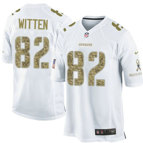 Dallas Cowboys #82 Jason Witten White Salute To Service Jersey