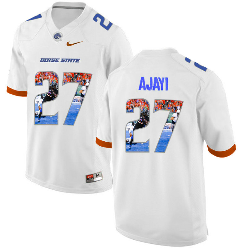 Jay Ajayi #27 Boise State Broncos White College Football Jersey Jay Ajayi #27 Boise State Broncos White College Football Jersey