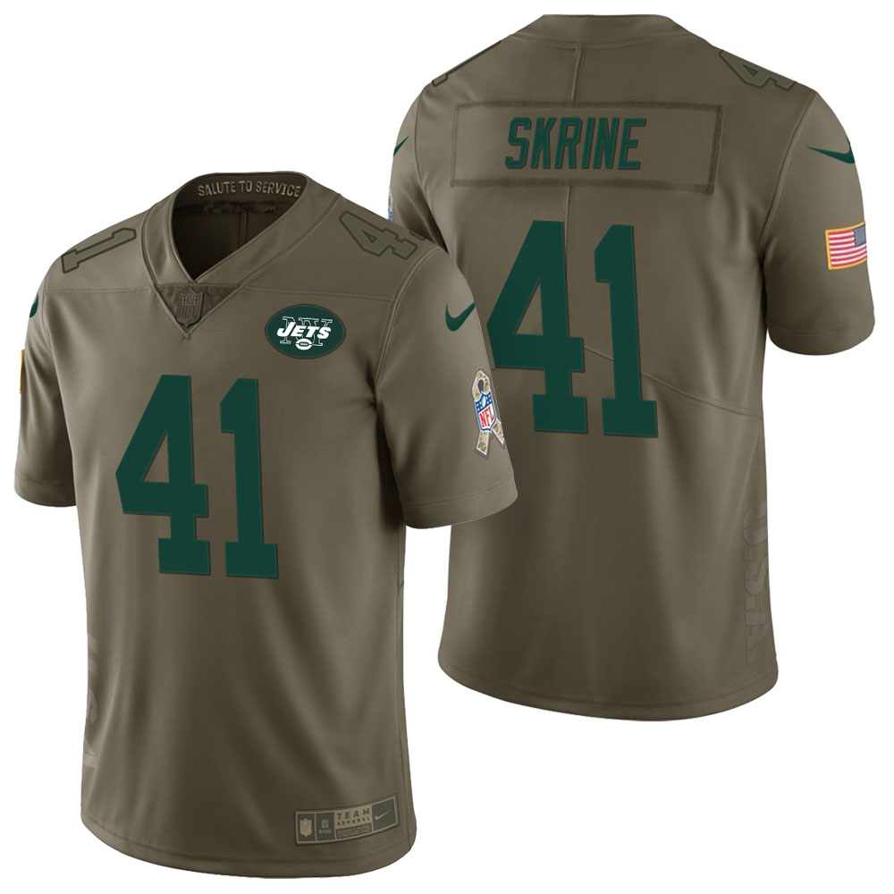 New York Jets #41 Buster Skrine Olive 2017 Salute to Service Limited Jersey New York Jets #41 Buster Skrine Olive 2017 Salute to Service Limited Jersey